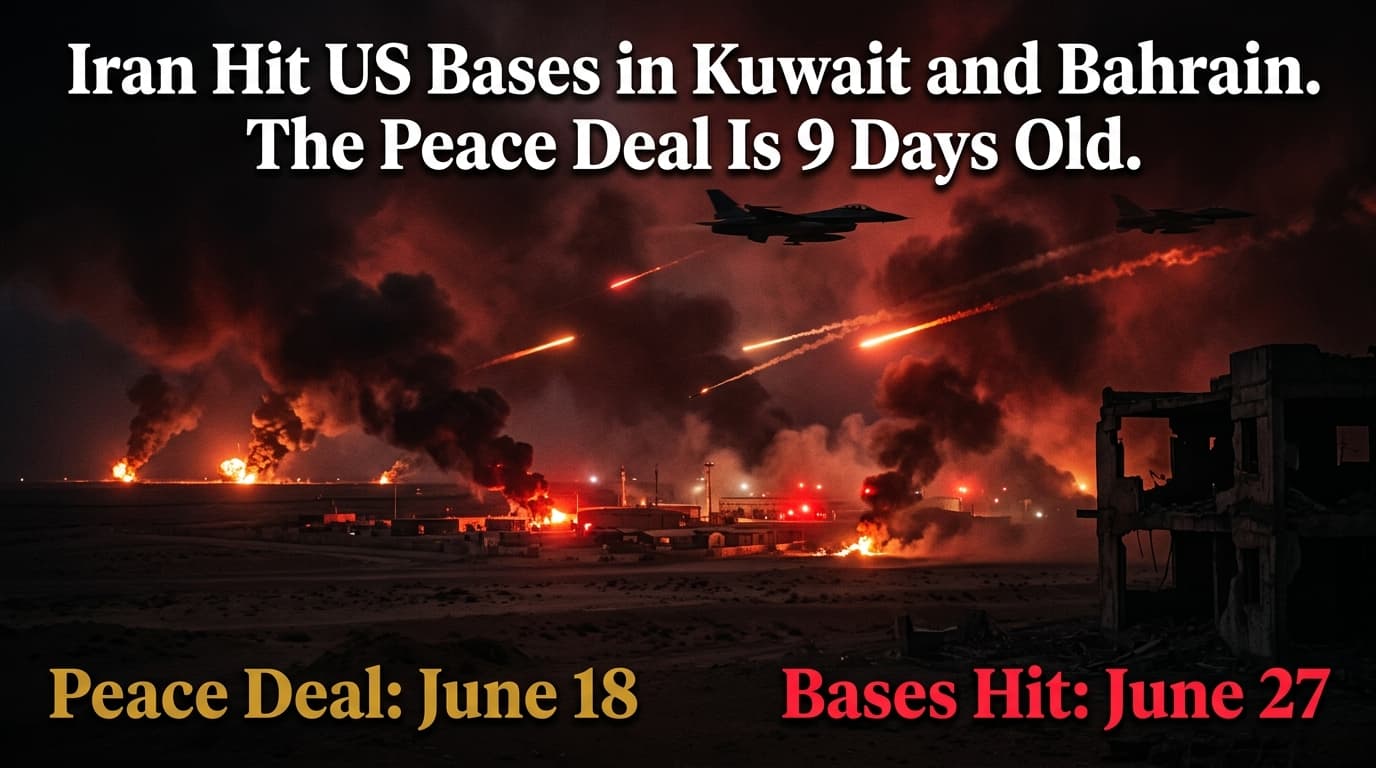Iran Hit US Bases in Kuwait and Bahrain Two Weeks After Signing a Peace Deal